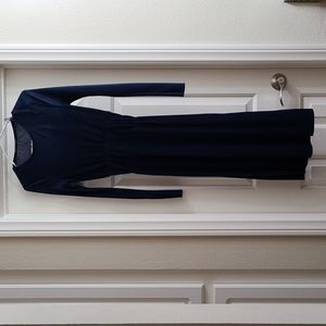 ZARA Midi Navy Blue Dress